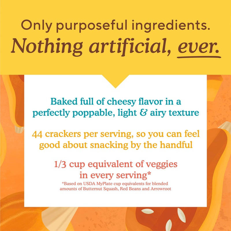 Simple Mills Pop Mmms Veggie Flour Baked Snack Crackers, Cheddar, Nothing Artificial, Kosher, Gluten Free & Non-GMO, 4 Ounce (Pack of 6) - Image 2